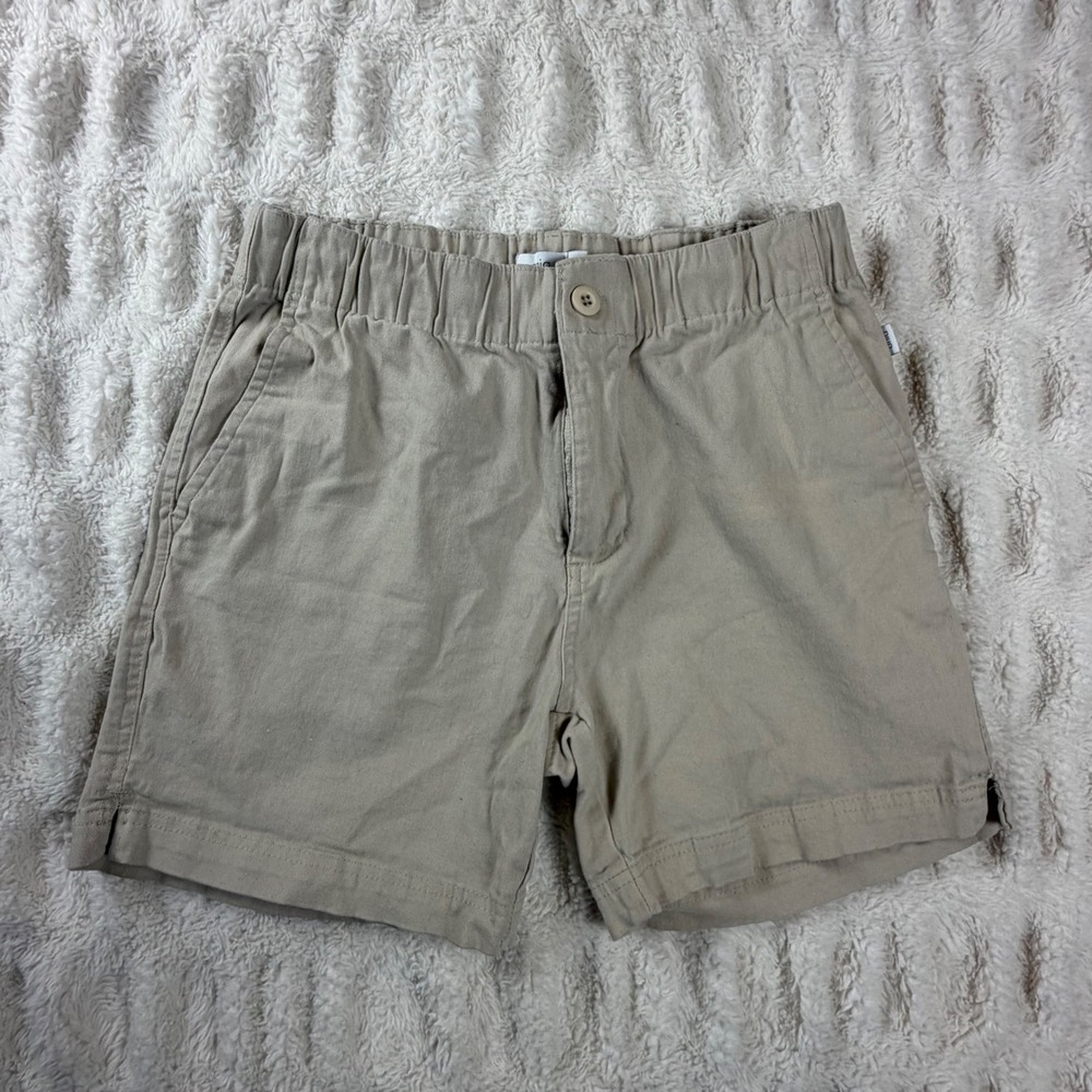 Onia Mens Khaki Chino Shorts Tan Elastic Waist Stretch Size Small OM 22 740